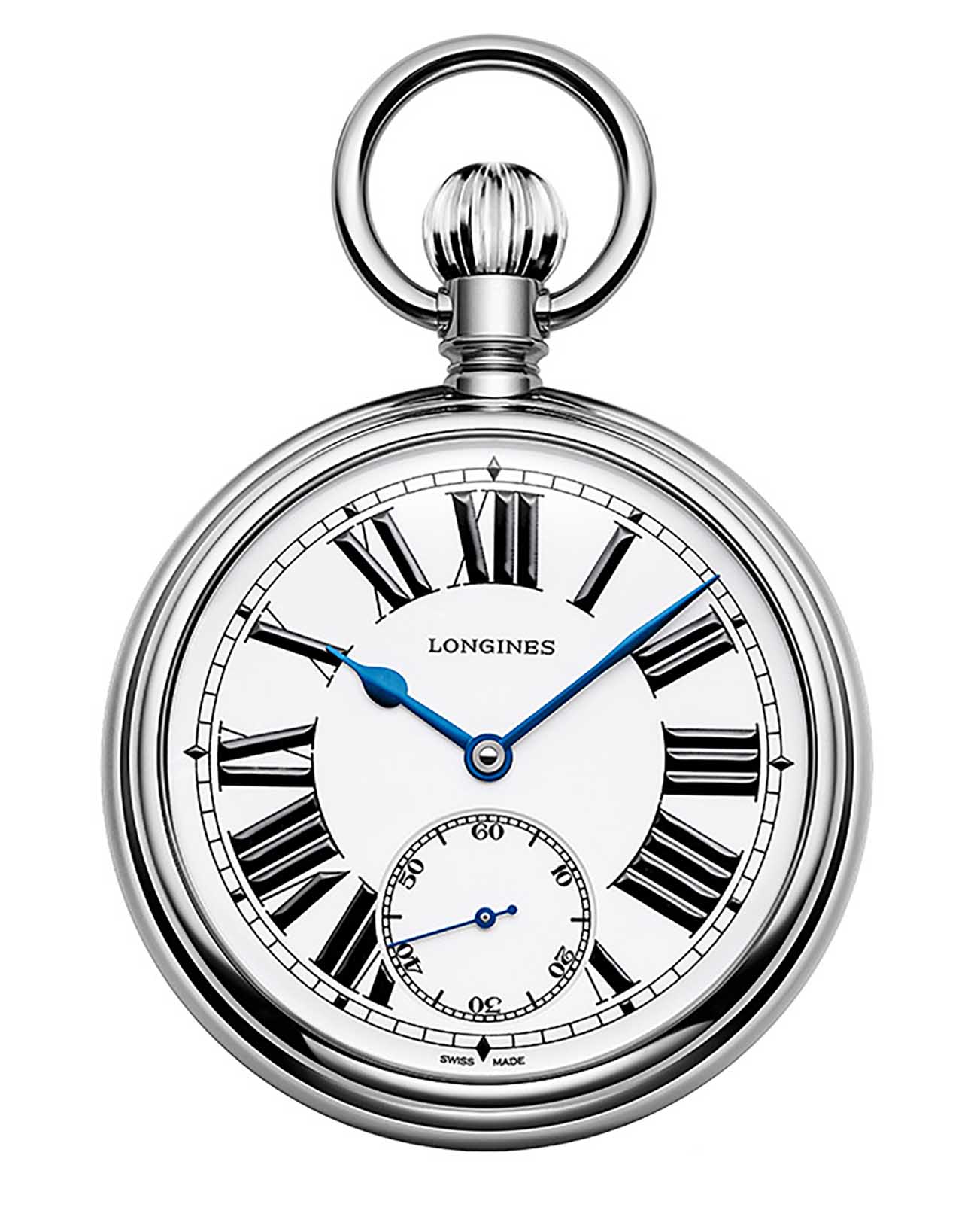 Longines Longines Heritage L7.039.4.21.2  L70394212 механические мужские часы белый циферблат, браслет нержавеющая сталь — вид спереди